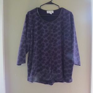 C.D. Daniels Sz 2x leopard print High Low Sweater